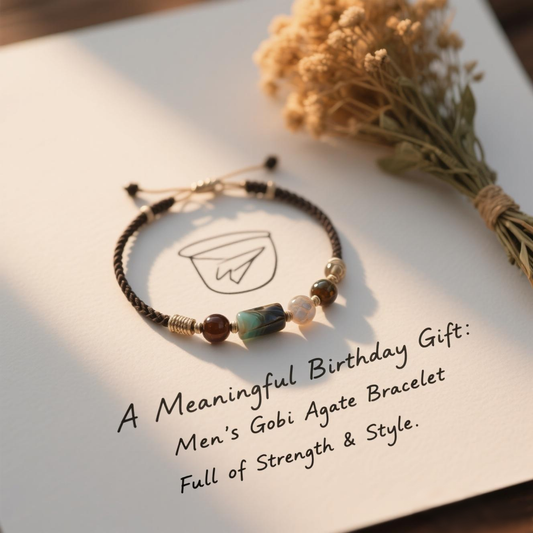 A Meaningful Birthday Gift: Men’s Gobi Agate Bracelet Full of Strength & Style