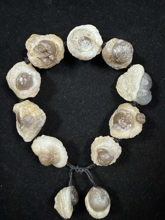 Natural Panda Agate Healing Energy Bracelet – Raw Gobi Desert Stone (Unisex)