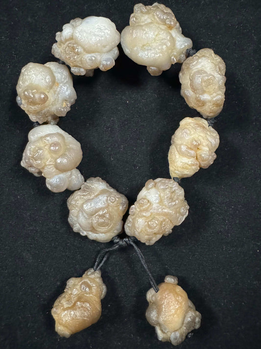 Natural Panda Agate Healing Energy Bracelet – Raw Gobi Desert Stone for Men & Women