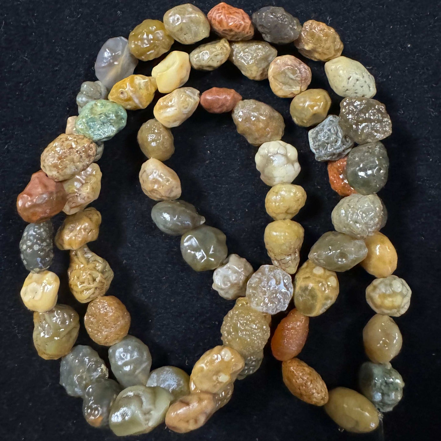 Natural Gobi Vein Stone Agate Three Circle Bracelet Women's Jewelry Bracelet Healing Agate Energy Jewelry