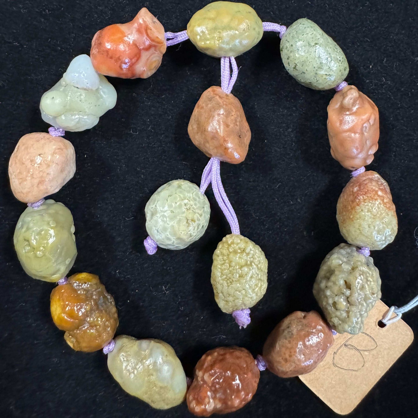 Natural Gobi Agate Bracelet for Men and Women|Fish Roe Pattern|Alashan Desert Stone