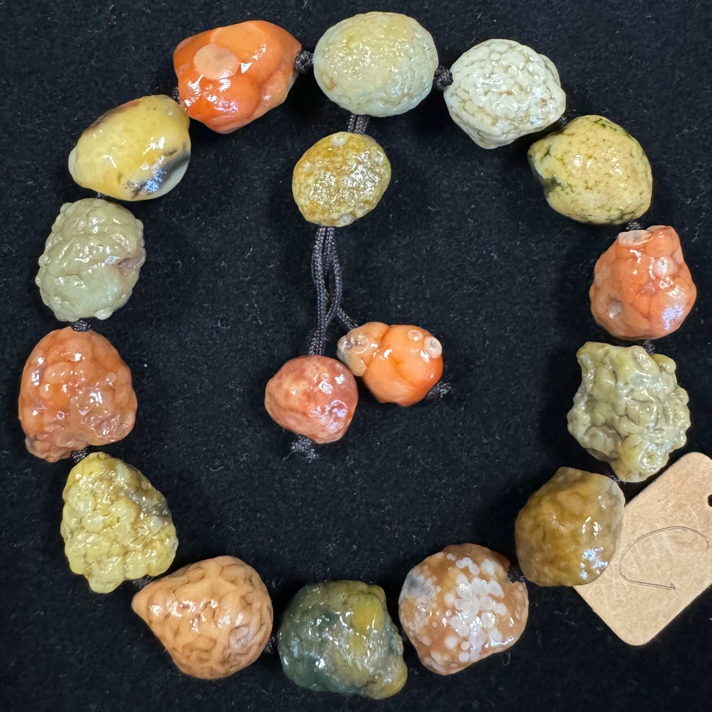 Natural Gobi Agate Bracelet for Men and Women|Fish Roe Pattern|Alashan Desert Stone