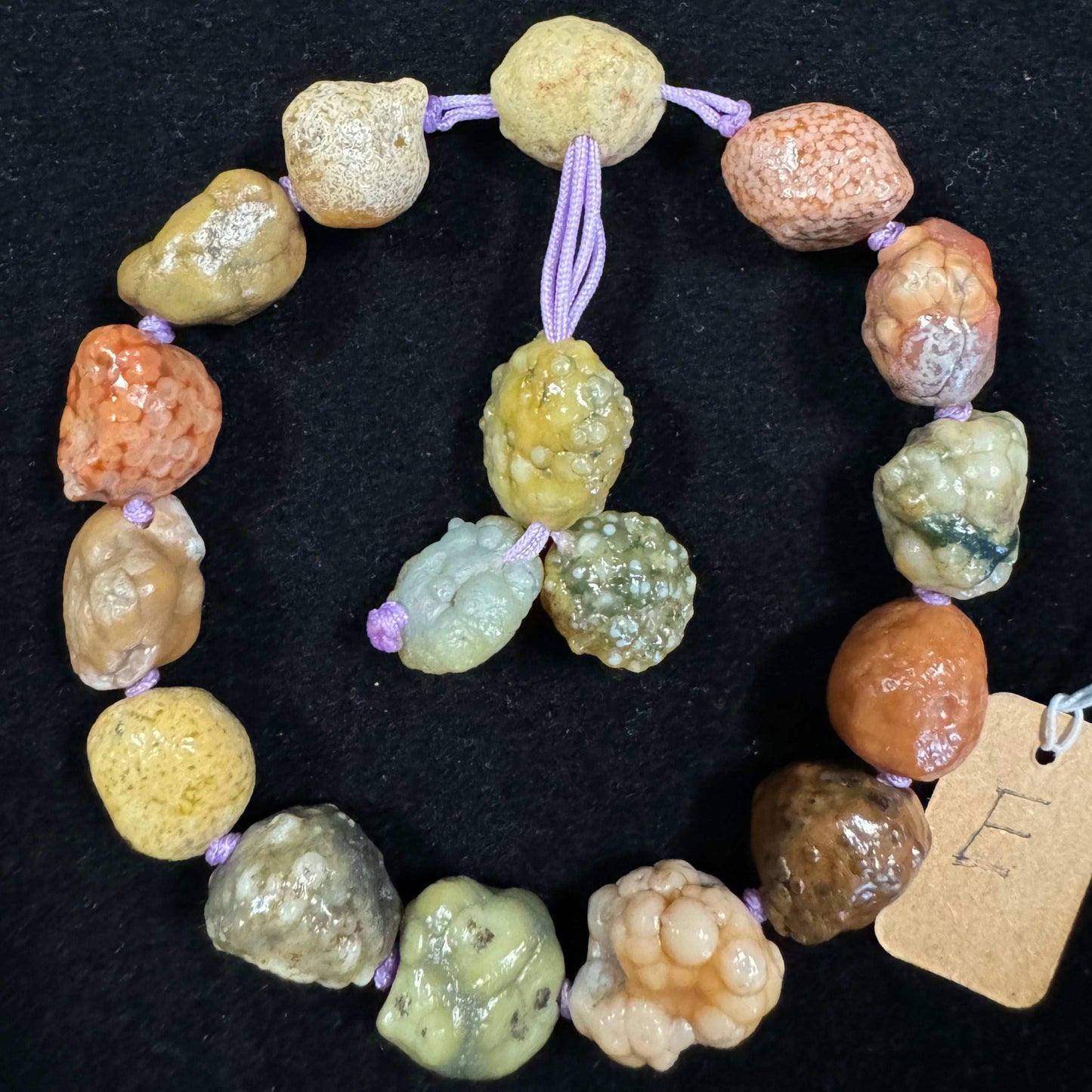 Natural Gobi Agate Bracelet for Men and Women|Fish Roe Pattern|Alashan Desert Stone