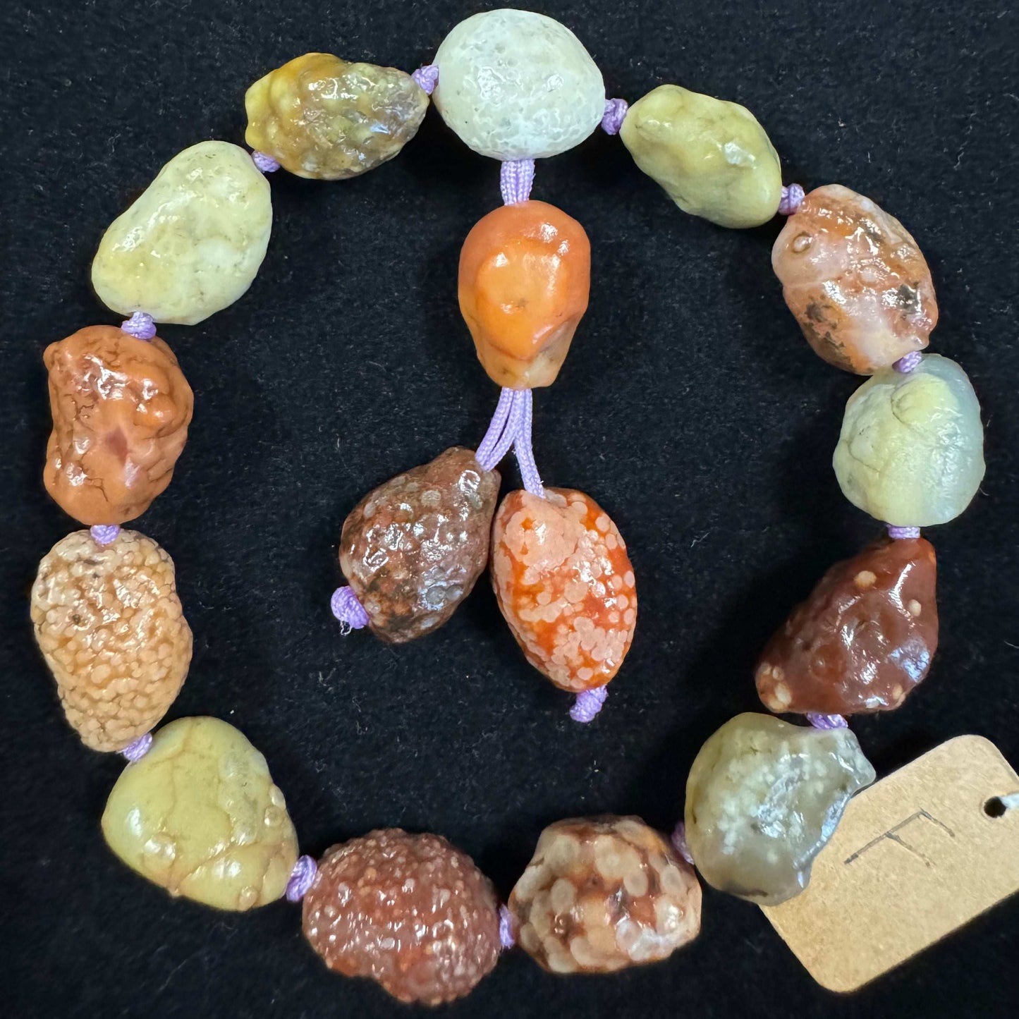 Natural Gobi Agate Bracelet for Men and Women|Fish Roe Pattern|Alashan Desert Stone