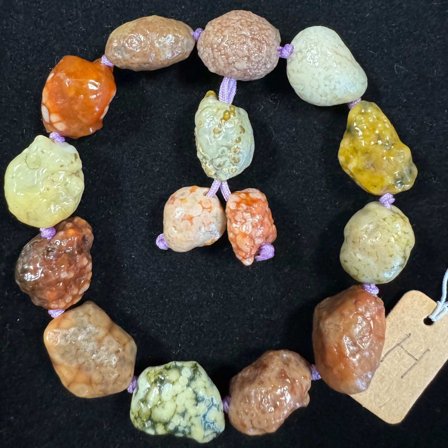 Natural Gobi Agate Bracelet for Men and Women|Fish Roe Pattern|Alashan Desert Stone