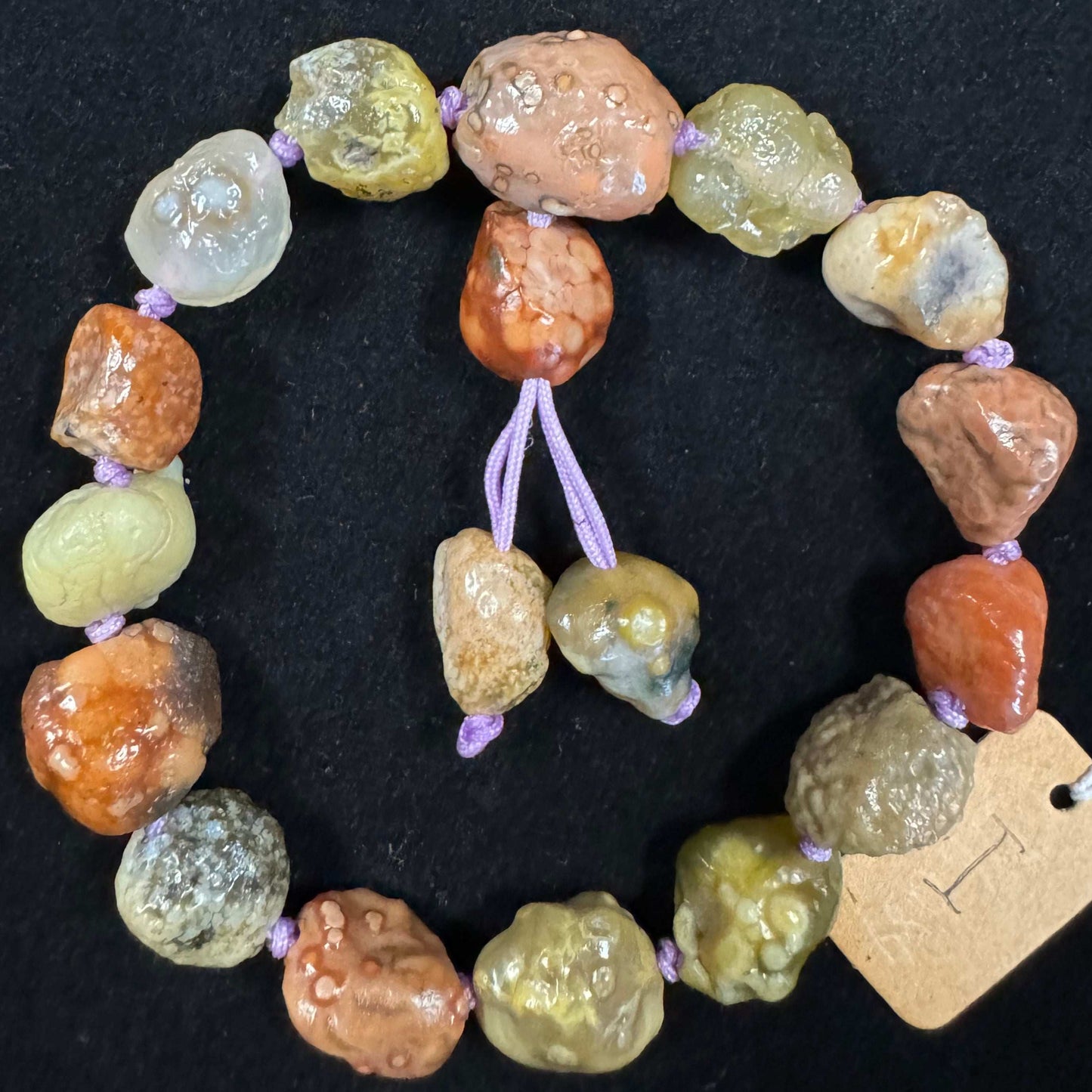 Natural Gobi Agate Bracelet for Men and Women|Fish Roe Pattern|Alashan Desert Stone