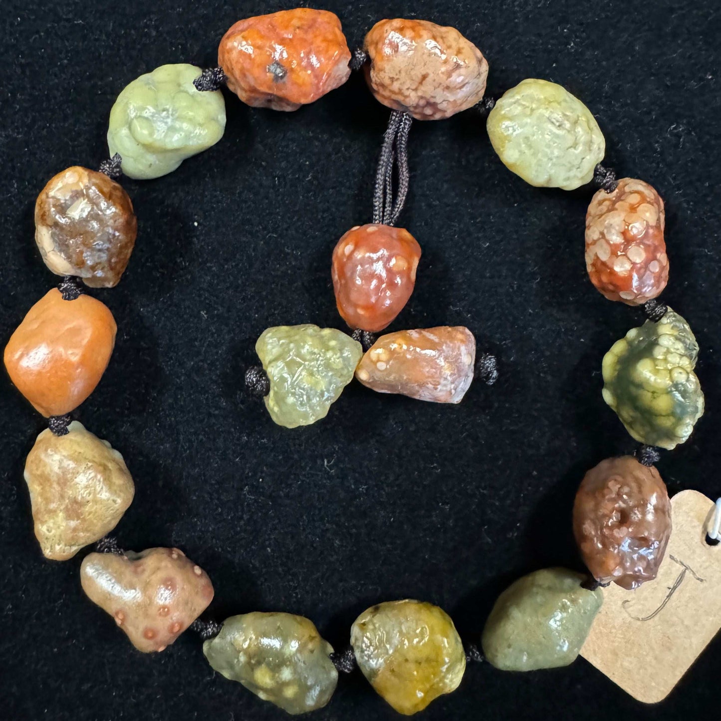Natural Gobi Agate Bracelet for Men and Women|Fish Roe Pattern|Alashan Desert Stone