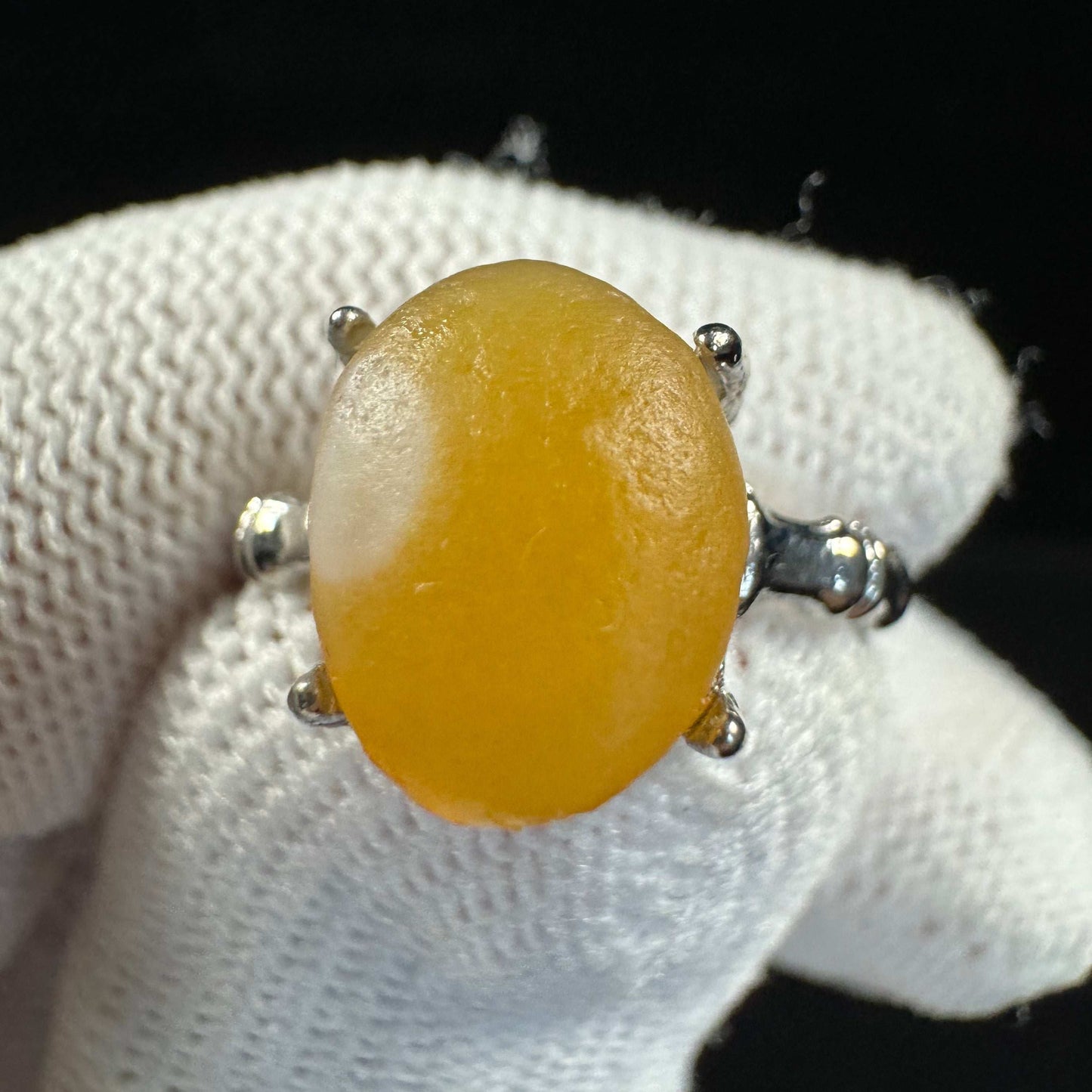 Natural Yellow Sugar Flower-Eye Agate Bracelet – Rare Gobi Desert Stone Jewelry