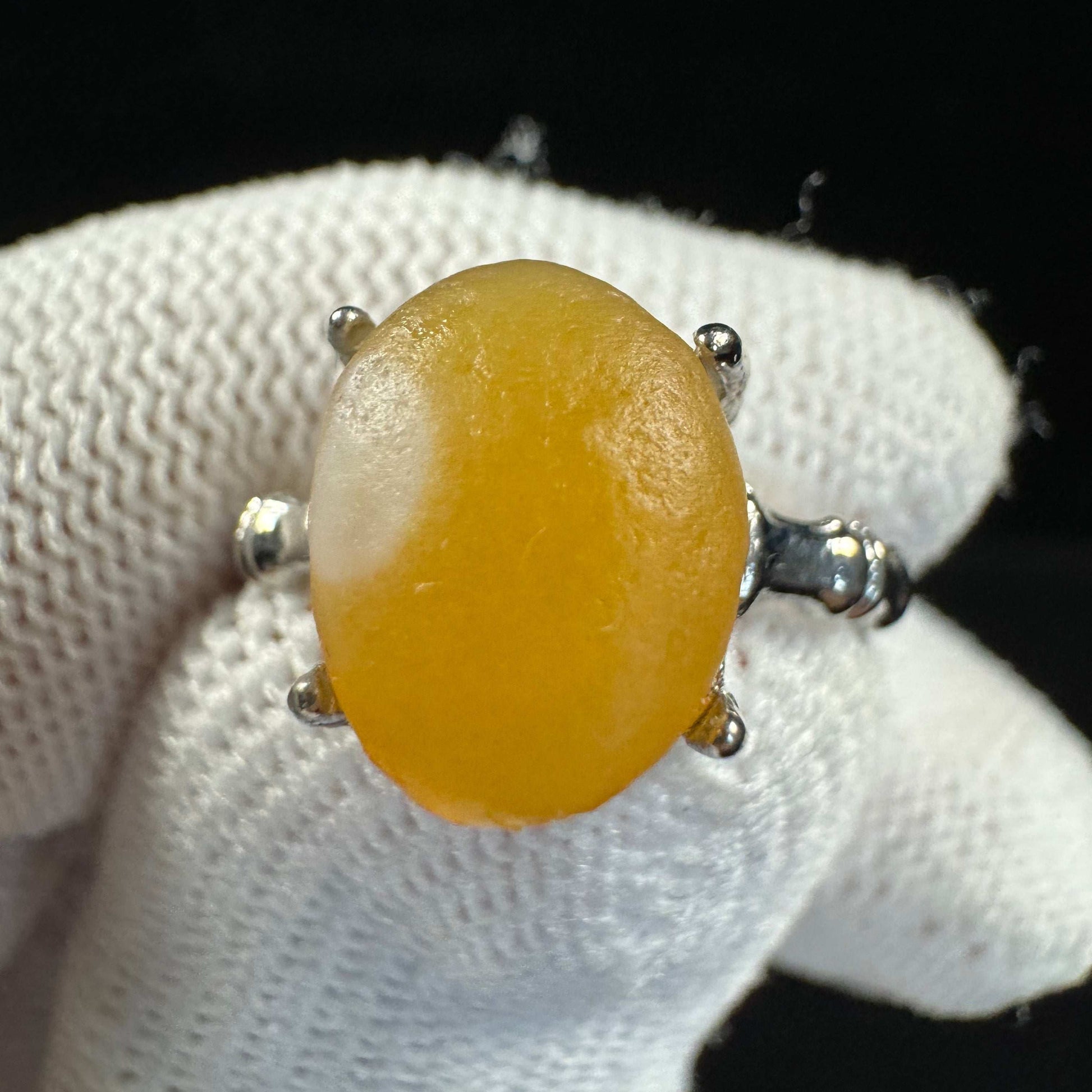 Natural Yellow Sugar Flower-Eye Agate Bracelet – Rare Gobi Desert Stone Jewelry
