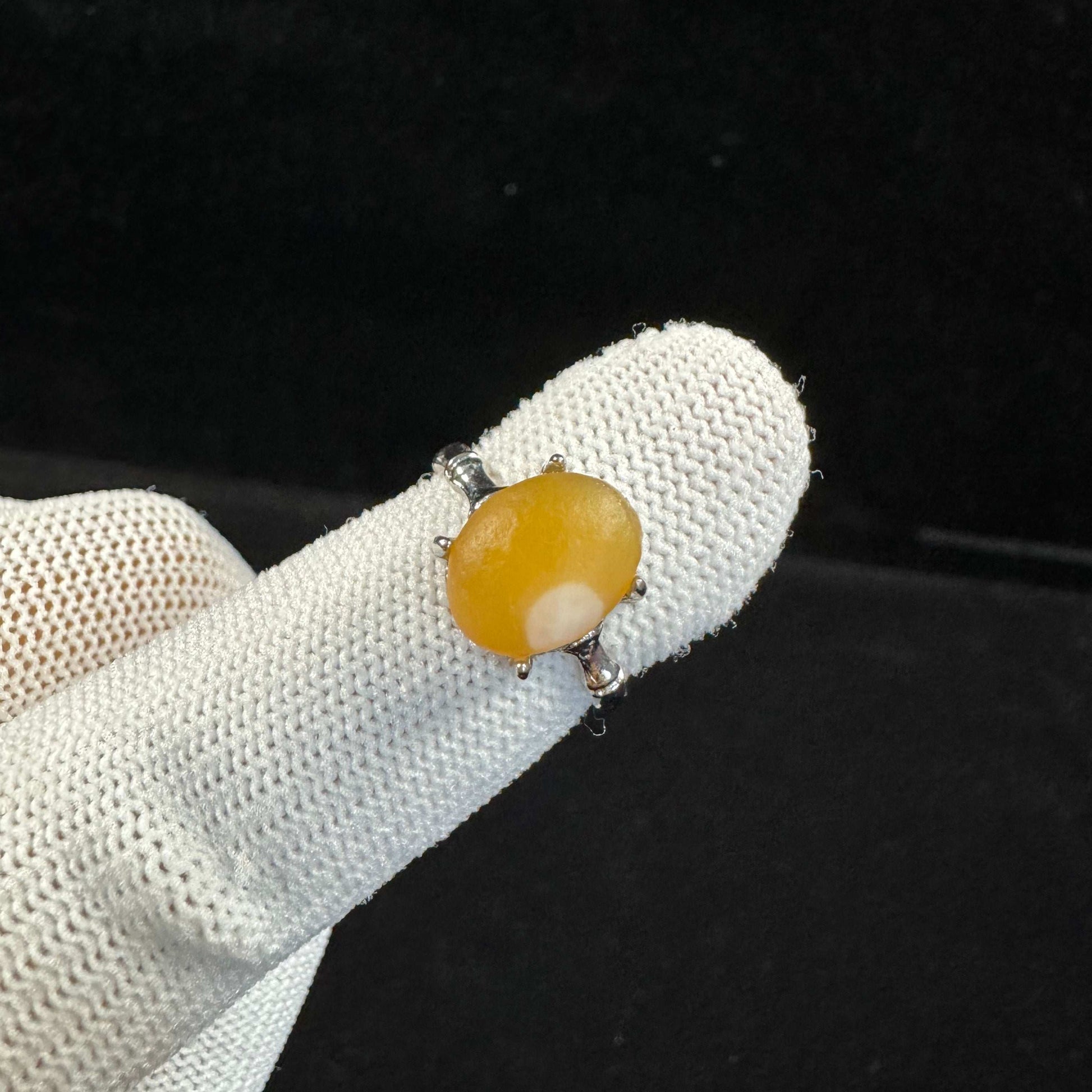 Natural Yellow Sugar Flower-Eye Agate Bracelet – Rare Gobi Desert Stone Jewelry