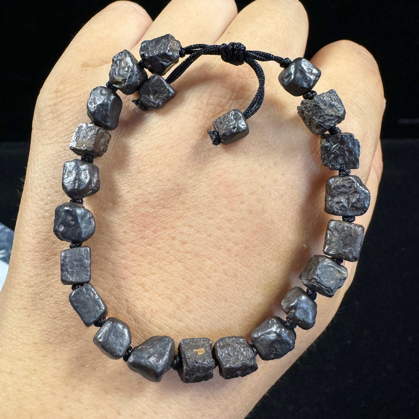 Natural Black Agate (Black Diamond) Cube Bracelet & Necklace Set – Gobi Raw Stone Jewelry