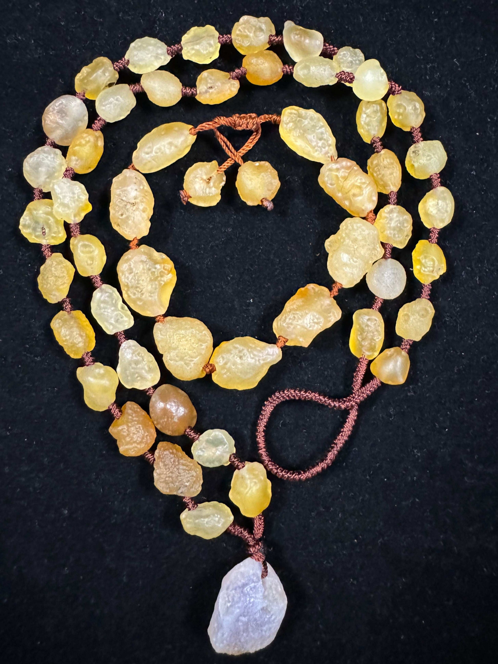 Natural Yellow Sugar Agate Corded Bracelet & Necklace Set – Gobi Handcrafted Jewelry