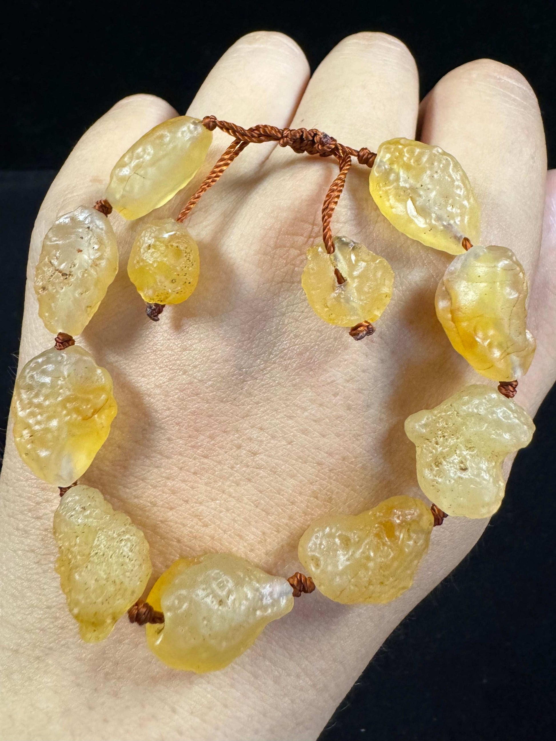 Natural Yellow Sugar Agate Corded Bracelet & Necklace Set – Gobi Handcrafted Jewelry