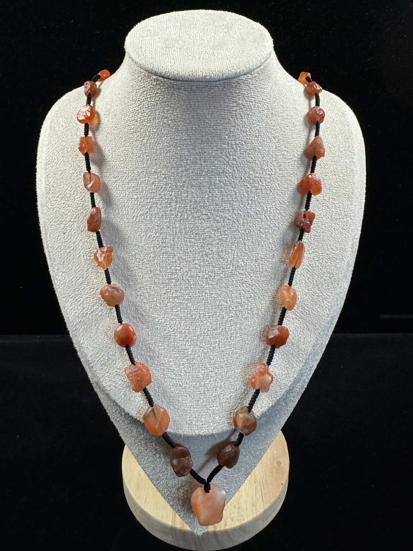 Natural Gobi Red Agate Necklace – Raw Desert Stone Jewelry