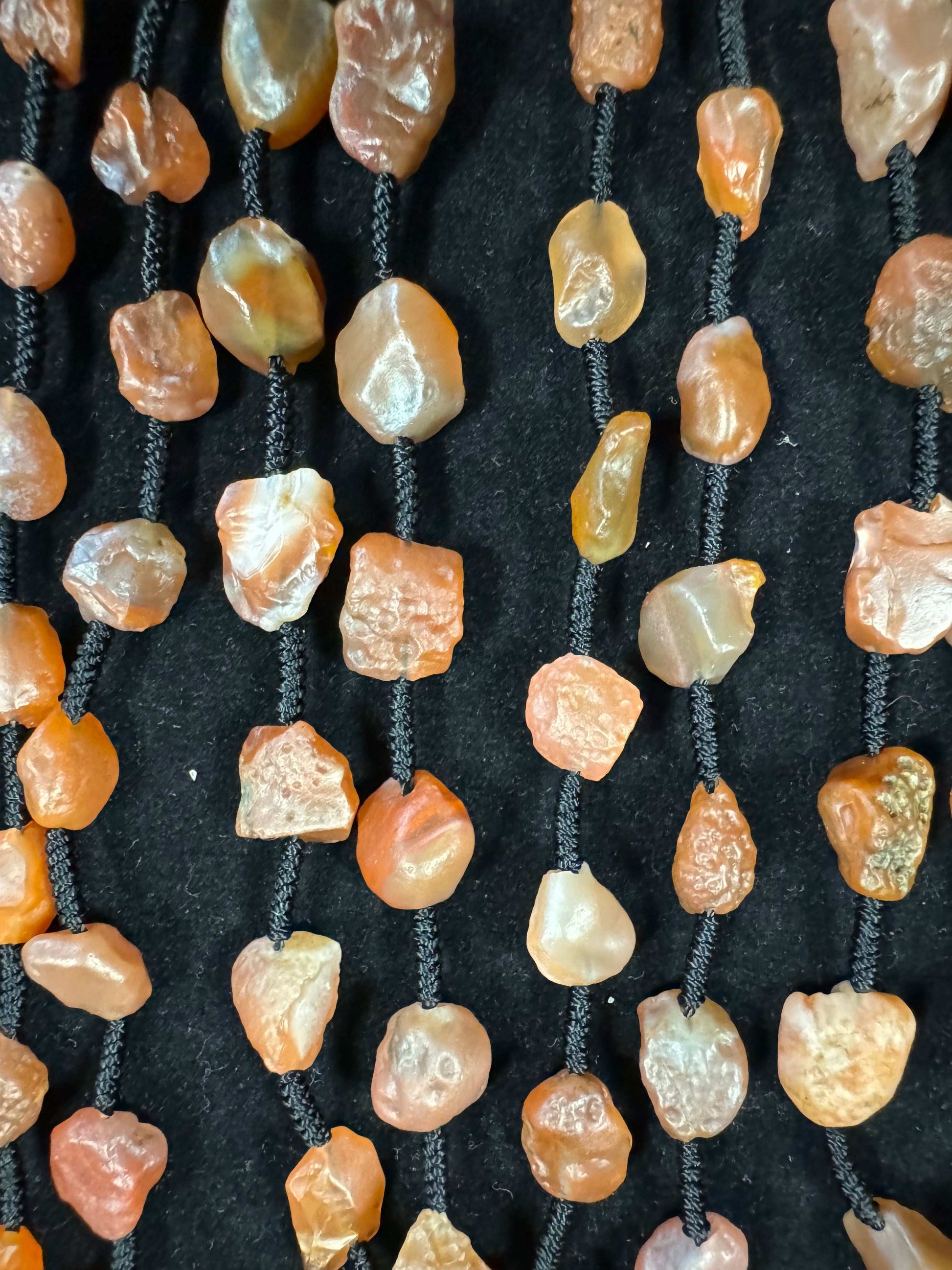 Natural Gobi Red Agate Necklace – Raw Desert Stone Jewelry