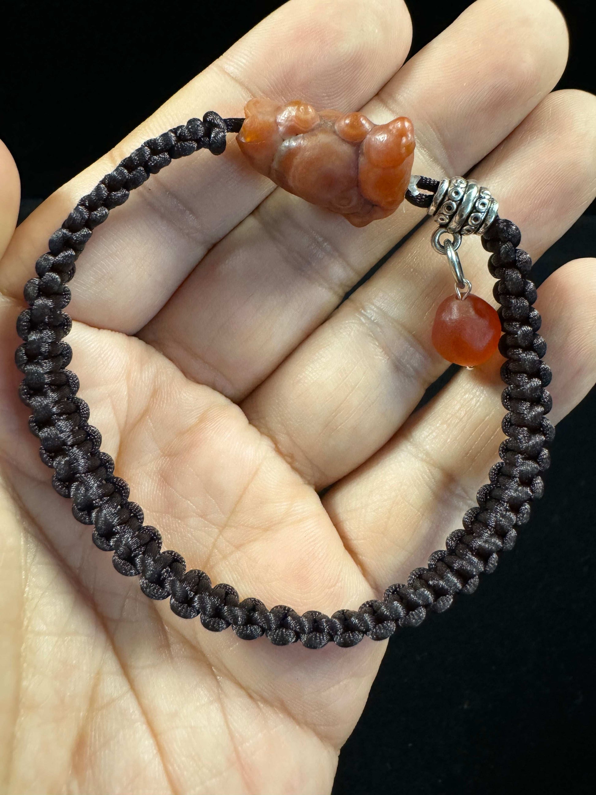 Natural Woven Agate Bracelet – Hand-Braided Healing Stone Jewelry