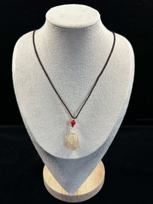 Natural Gobi Agate Pendant – Women's Healing Jewelry with Sandbag Shape