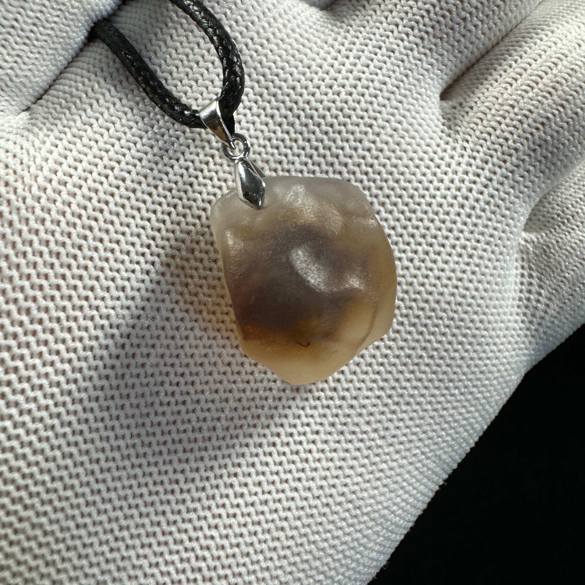 Natural Gobi Black Sugar Heart Agate Pendant Necklace – Raw Stone Jewelry