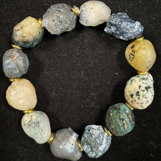 Natural Gobi Moss Agate – Raw Desert Stone for Jewelry & Healing