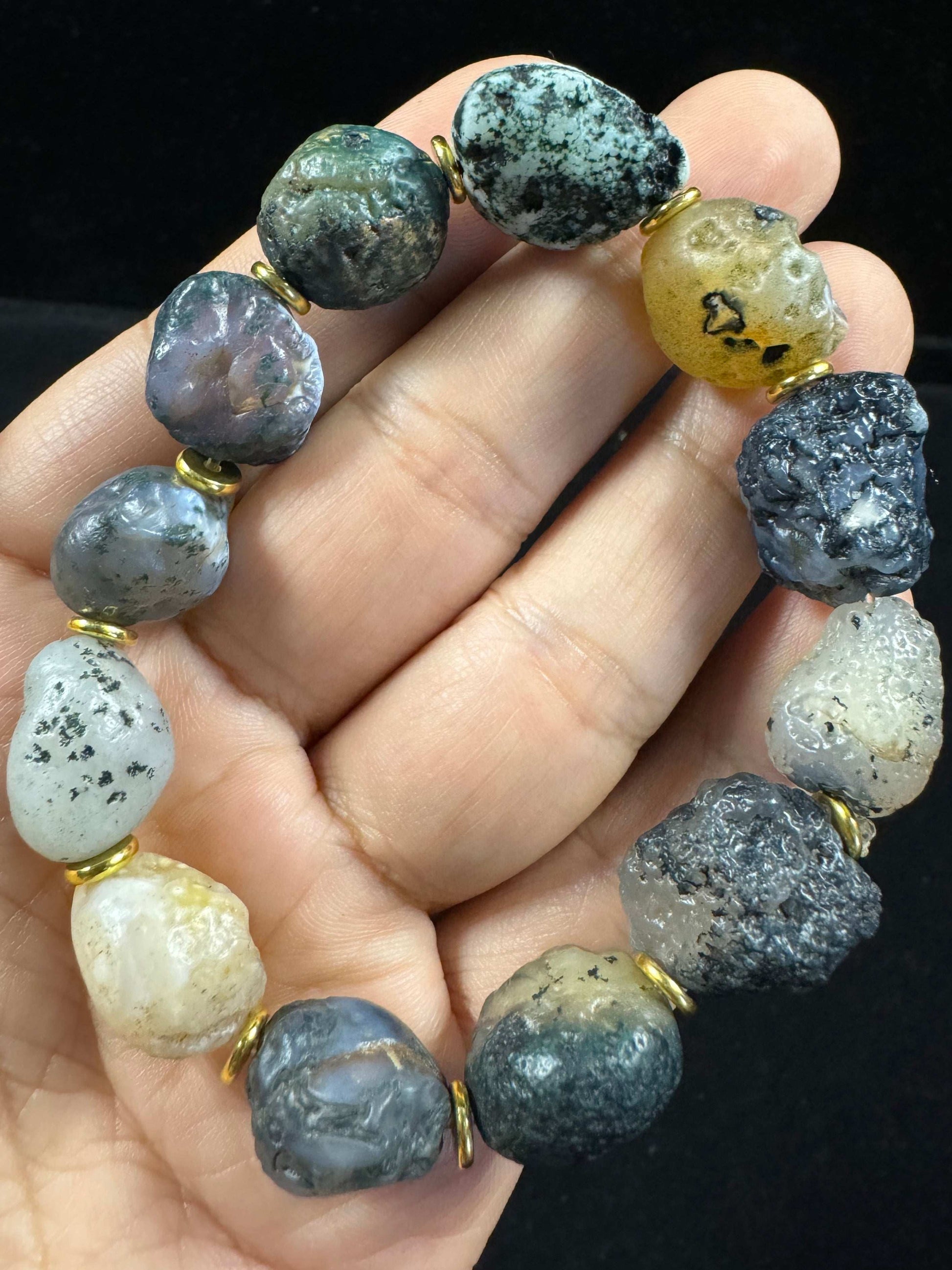 Natural Gobi Moss Agate – Raw Desert Stone for Jewelry & Healing