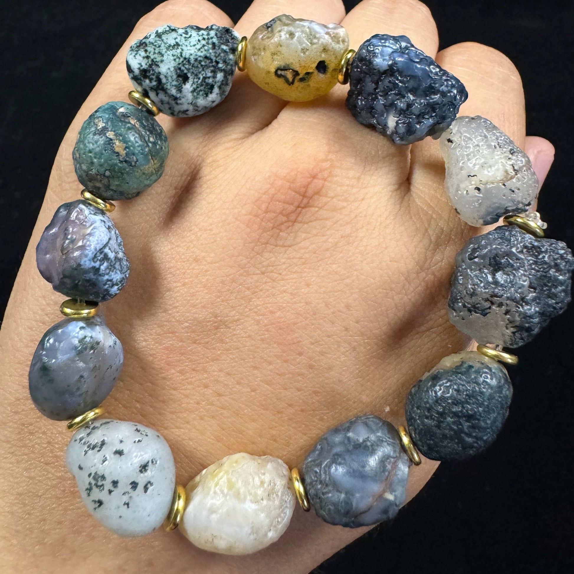 Natural Gobi Moss Agate – Raw Desert Stone for Jewelry & Healing
