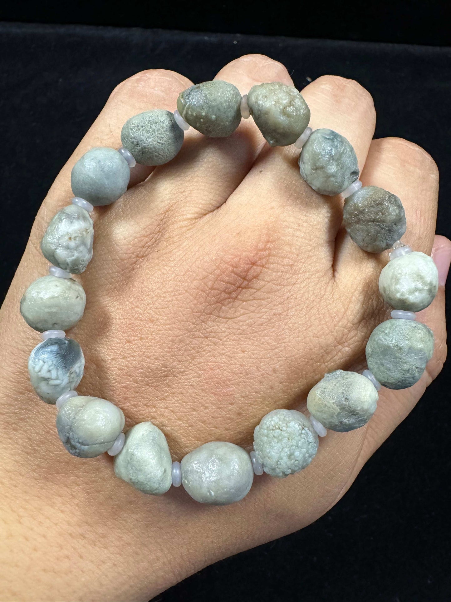 Natural Gobi Surface Jade Raw Stone Bracelet – Rugged Elegance & Earth Energy