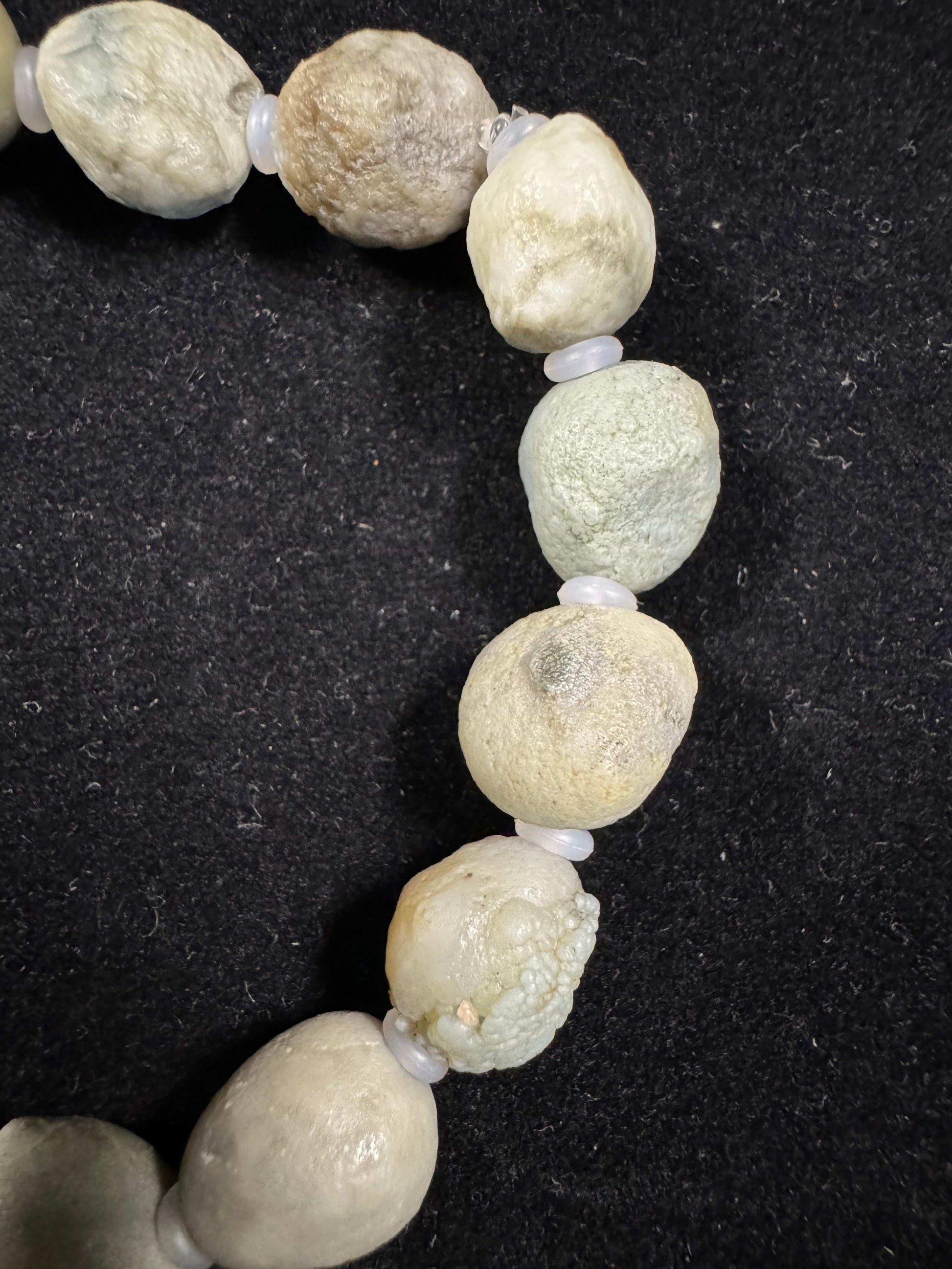Natural Gobi Surface Jade Raw Stone Bracelet – Rugged Elegance & Earth Energy