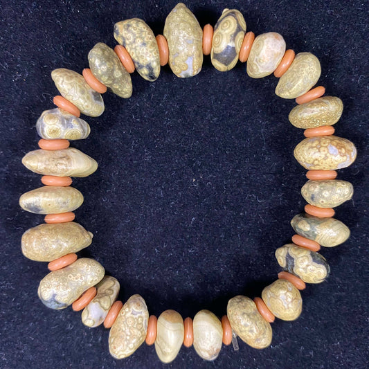 Natural Zhuozi Mountain Gobi Eye Agate Bracelet – Raw Stone “Eye” Pendant Jewelry