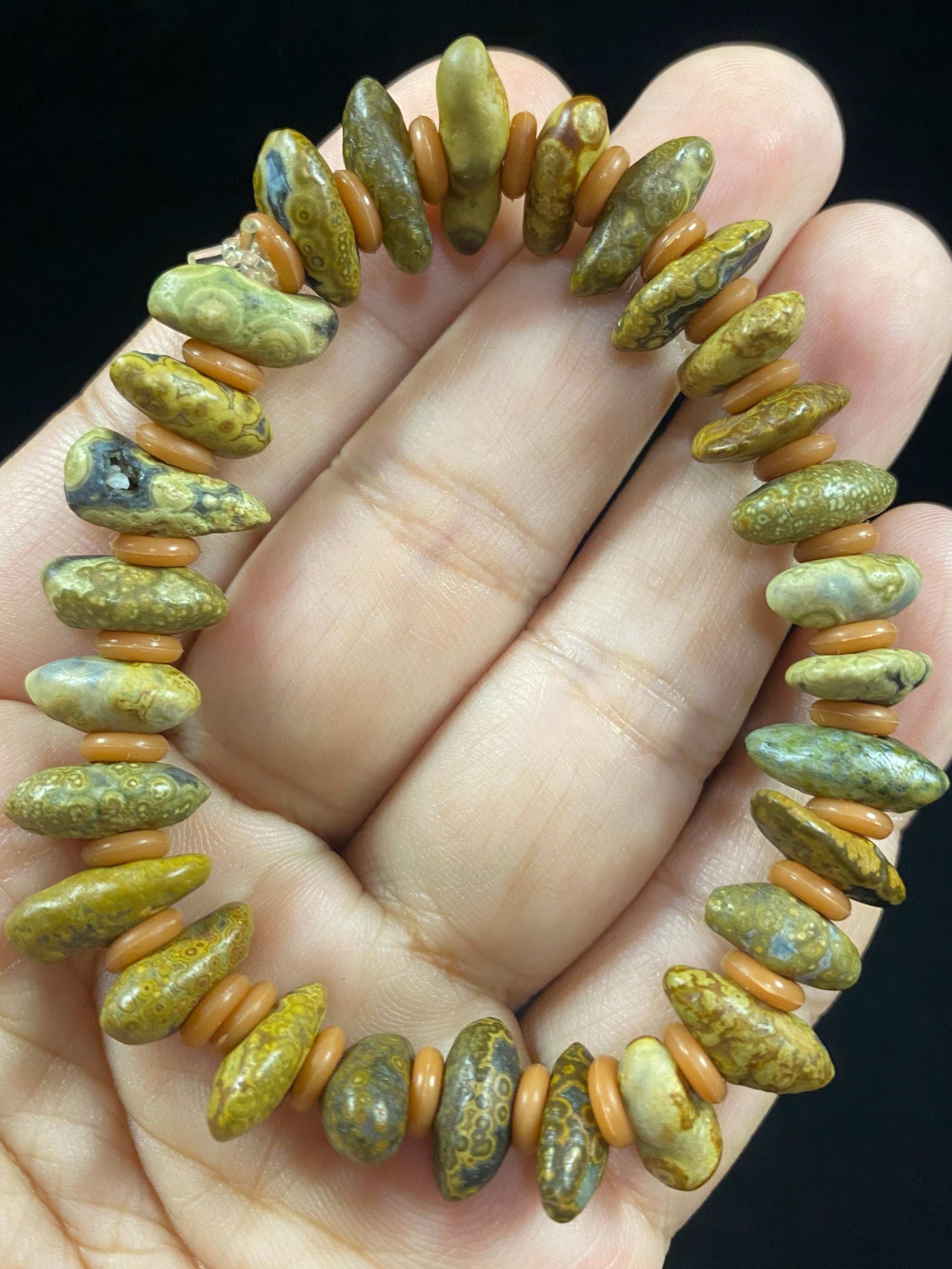 Natural Zhuozi Mountain Gobi Eye Agate Bracelet – Raw Stone “Eye” Pendant Jewelry