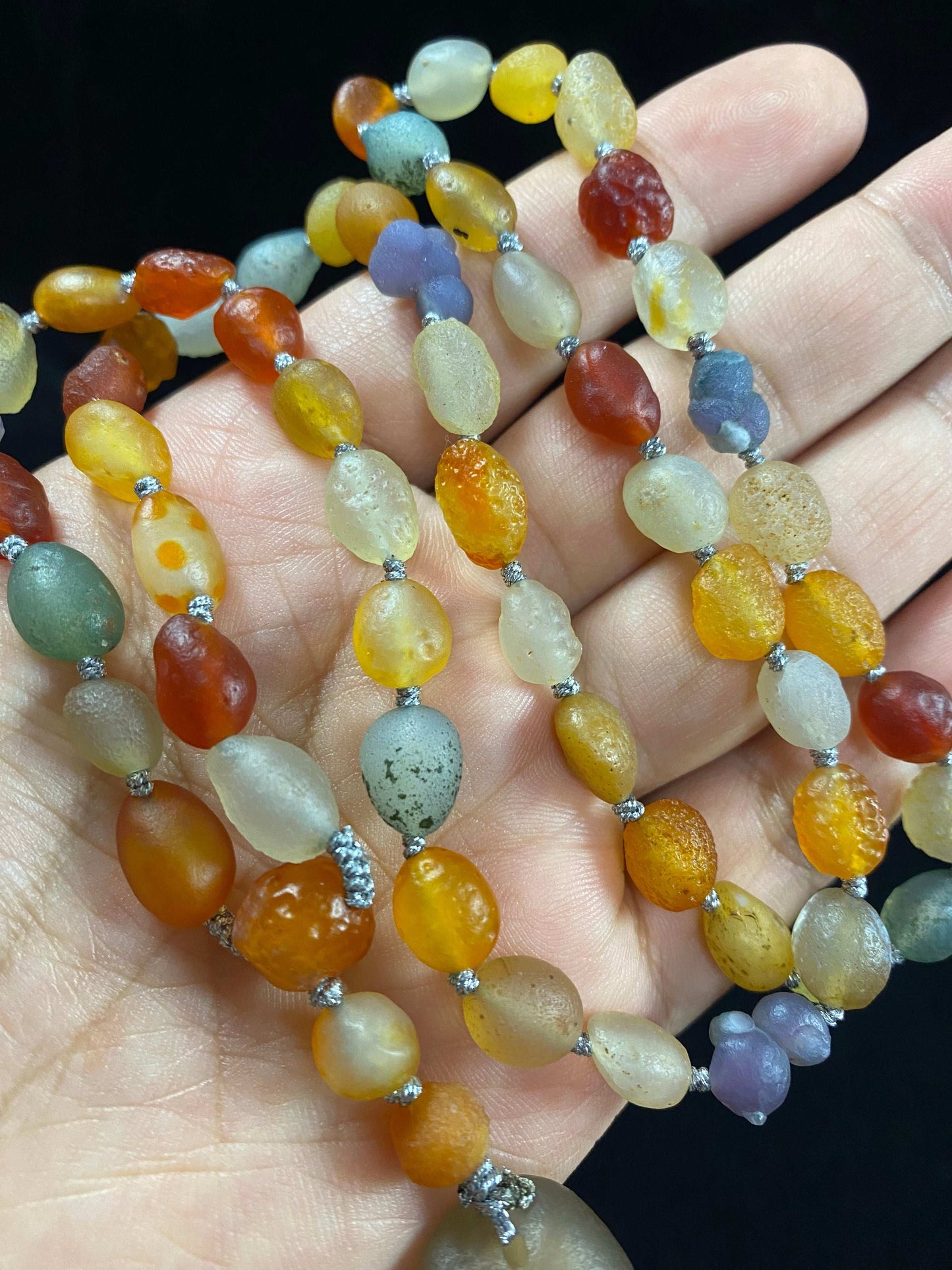Natural Gobi Colored Beads Agate Necklace – Vibrant Women's Jewelry