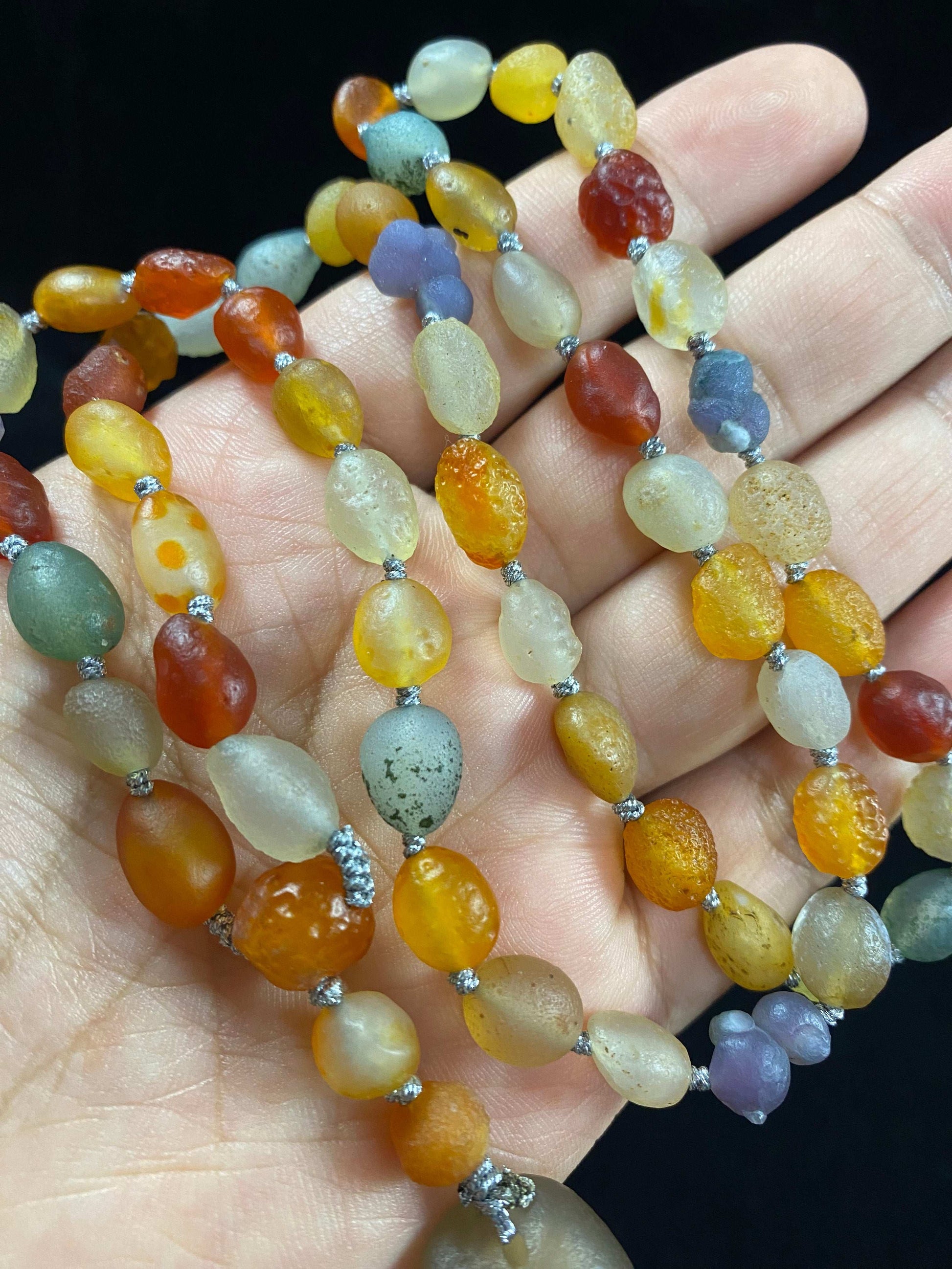 Natural Gobi Colored Beads Agate Necklace – Vibrant Women's Jewelry