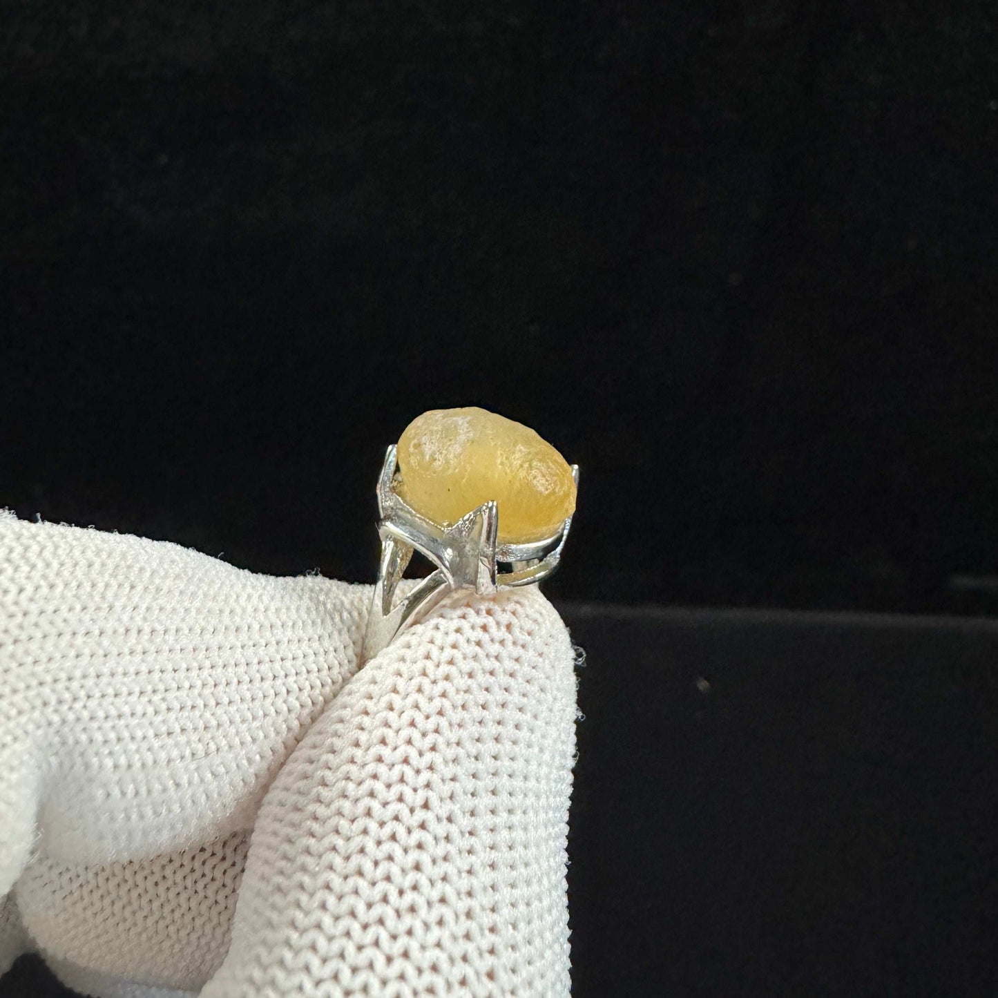 Natural Gobi Yellow Rock Sugar Agate Ring – Sunshine Energy in Every Stone