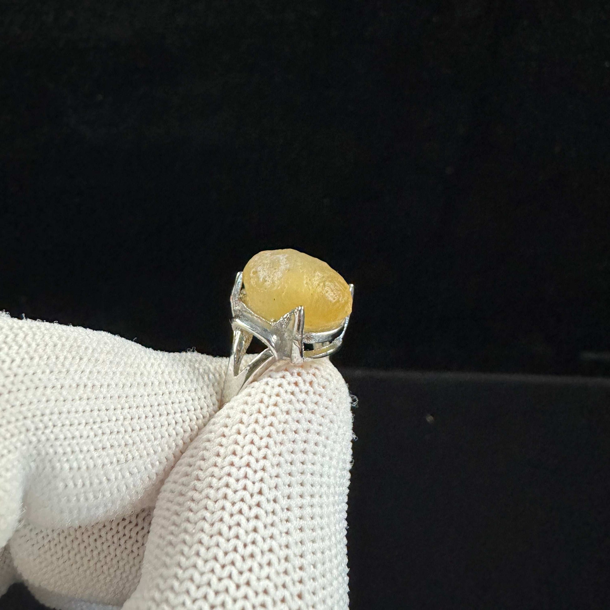 Natural Gobi Yellow Rock Sugar Agate Ring – Sunshine Energy in Every Stone