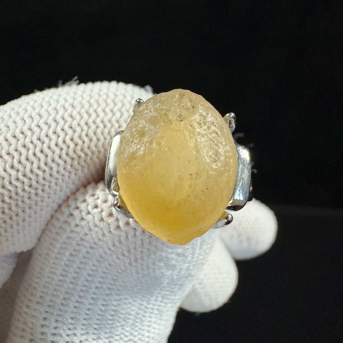 Natural Gobi Yellow Rock Sugar Agate Ring – Sunshine Energy in Every Stone