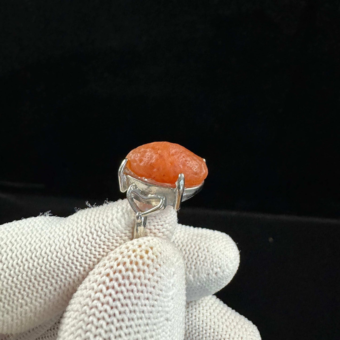 Natural Gobi Orange Agate Ring – Radiant Desert Gemstone Energy