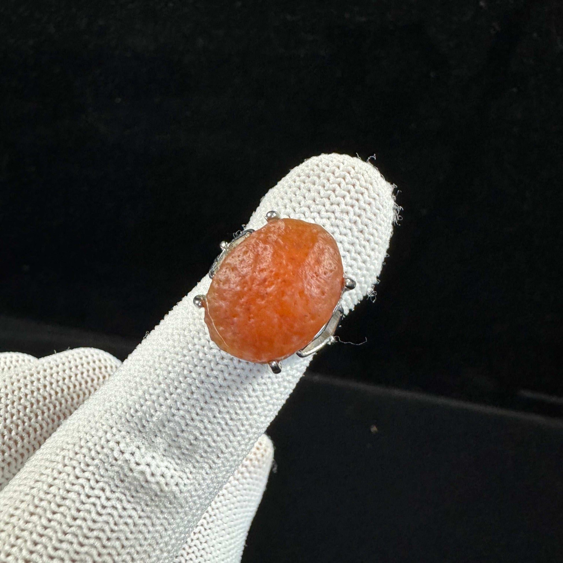 Natural Gobi Orange Agate Ring – Radiant Desert Gemstone Energy