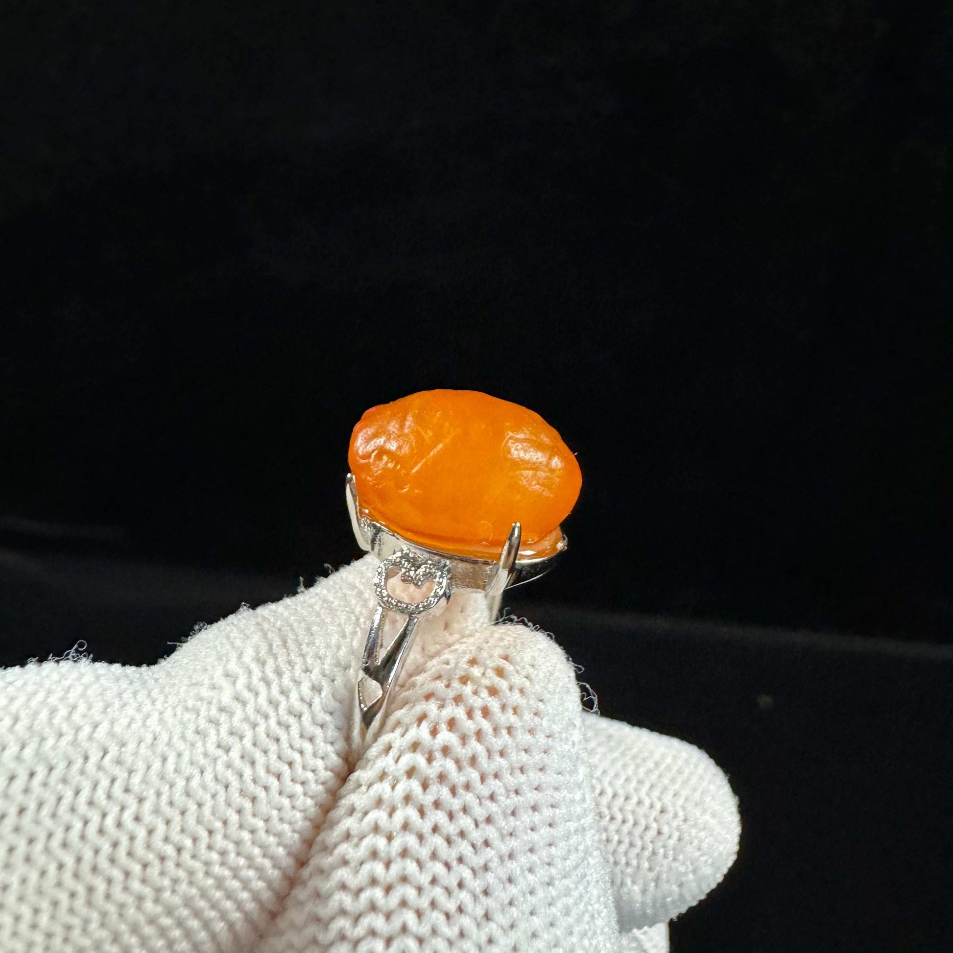 Natural Gobi Orange Candy Agate Ring – Vibrant Energy in Every Stone