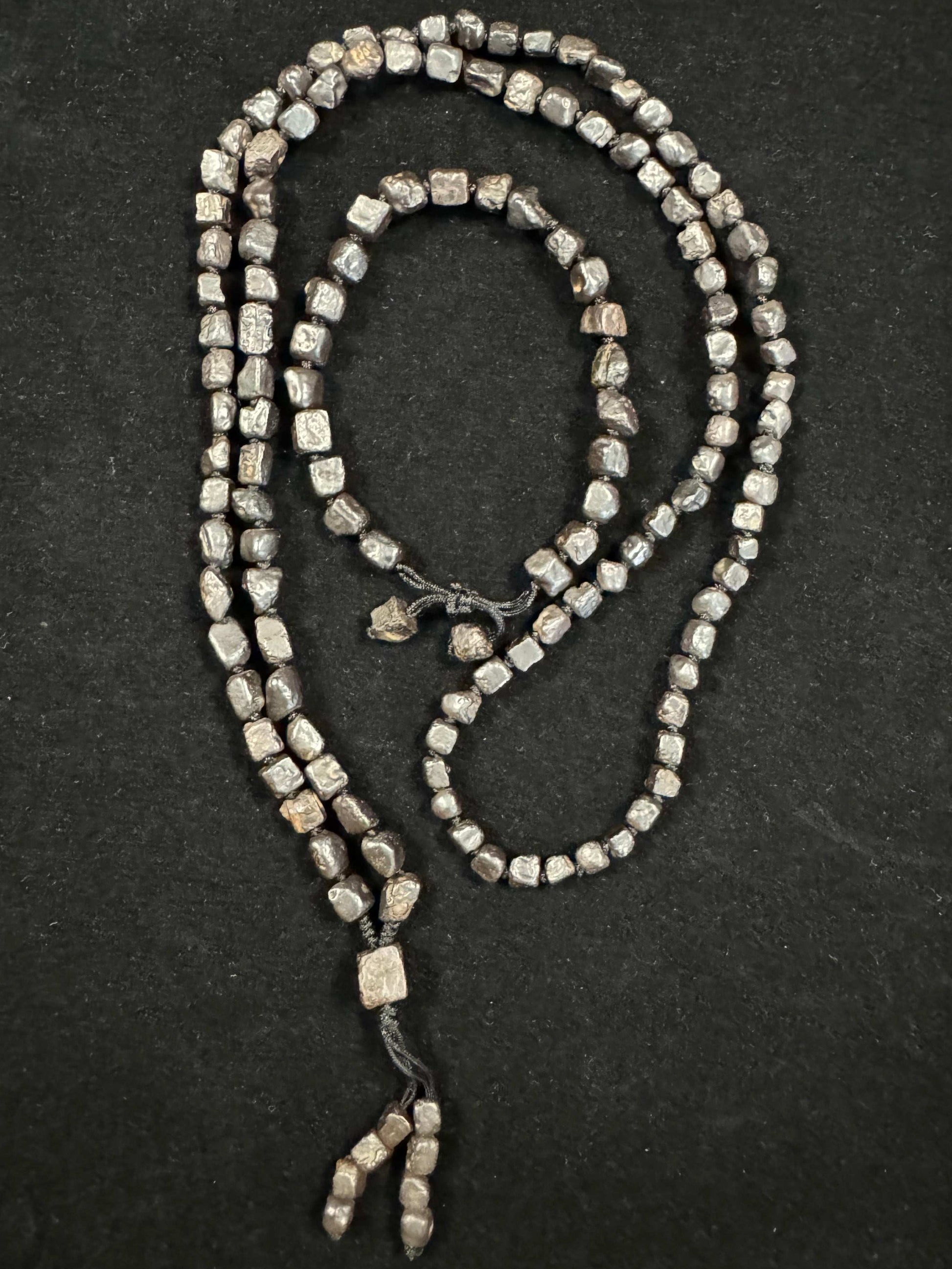 Natural Black Agate Cube Bracelet & Necklace Set (Black Diamond Look) | Gobi Raw Stone Jewelry