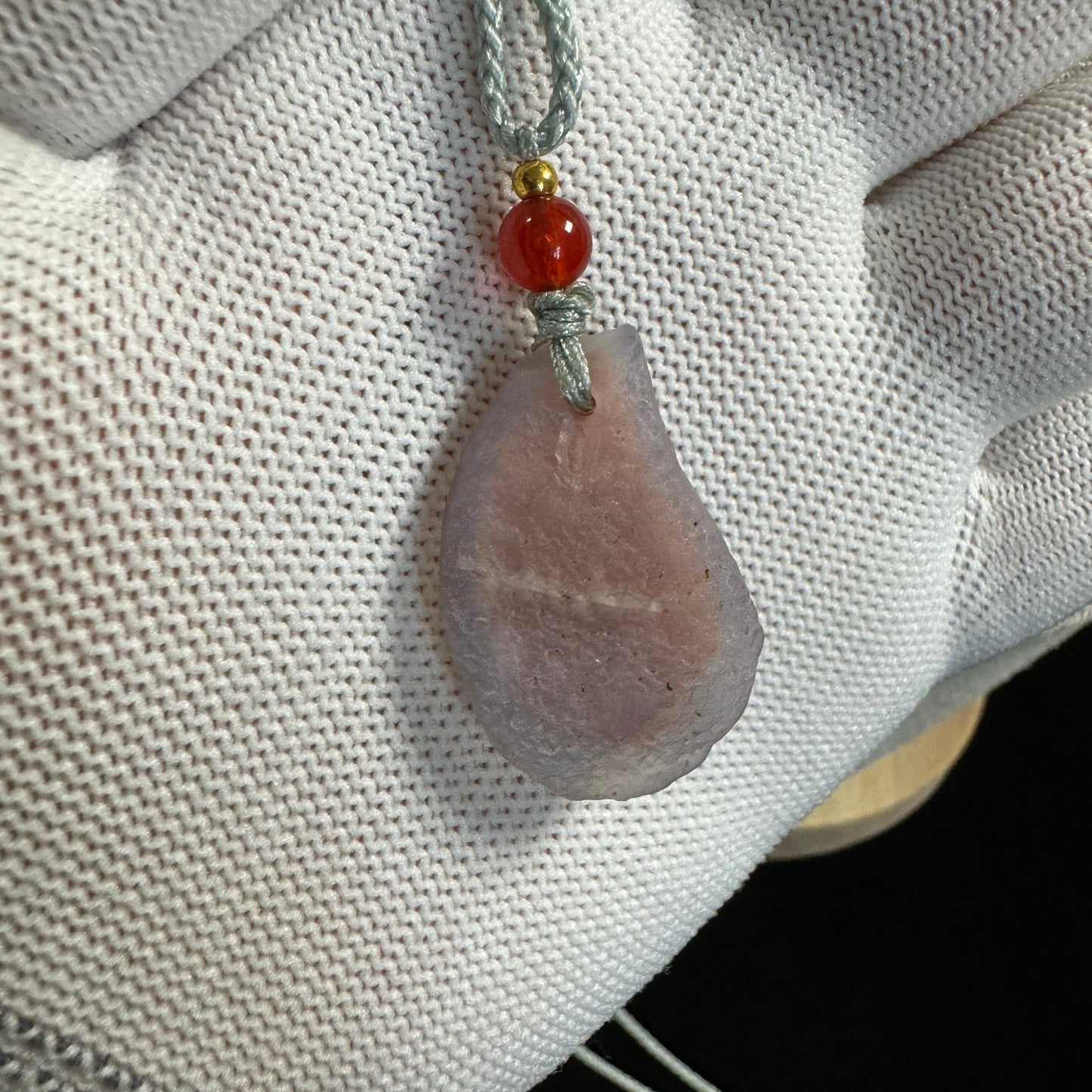 Natural Gobi Pink Sugar Heart Agate Pendant – Love, Softness & Feminine Energy