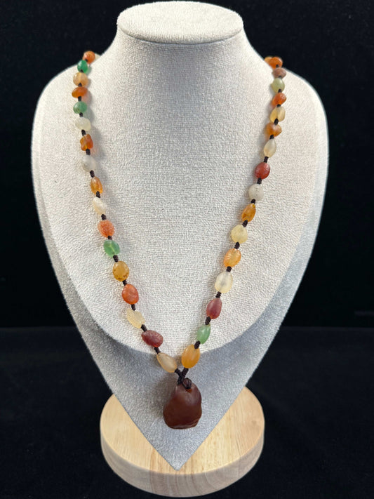 Natural Gobi Colored Bead Agate Necklace – Vibrant Spirit & Earth Energy