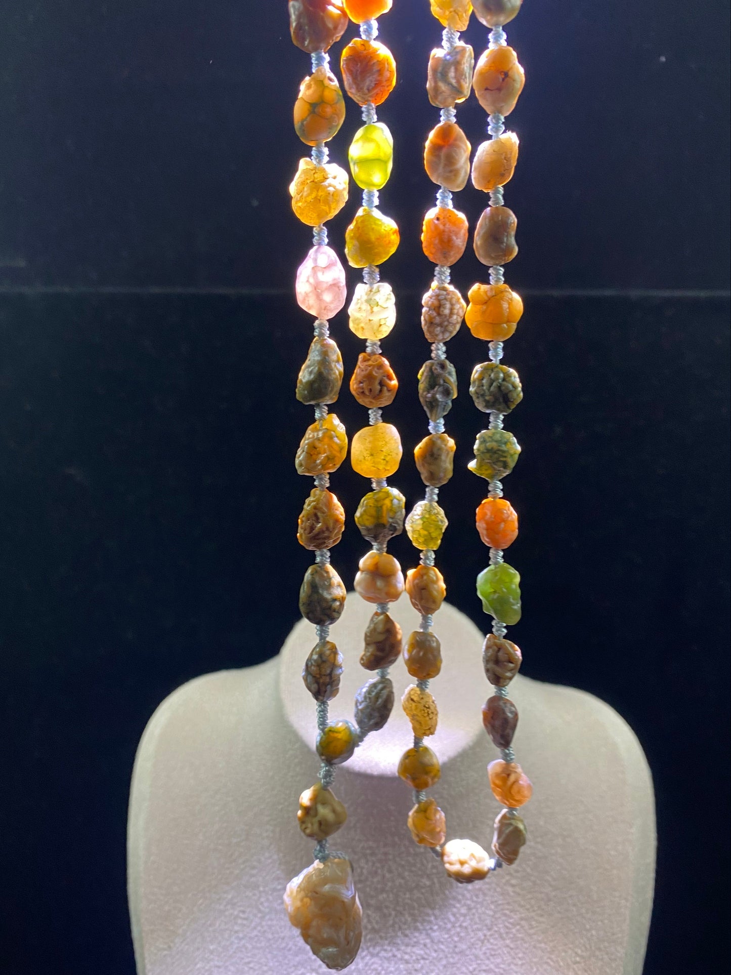 Alashan Natural Green Vein Agate Necklace – Tranquility & Earth Energy