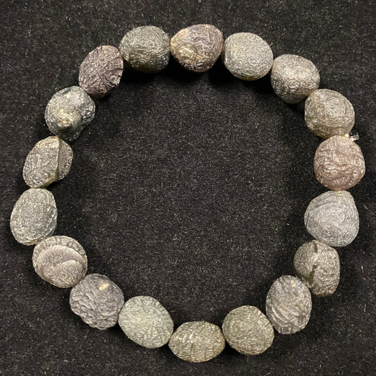 Natural Alxa Gobi Wool Ball Tendon Agate Bracelet – Raw Desert Energy