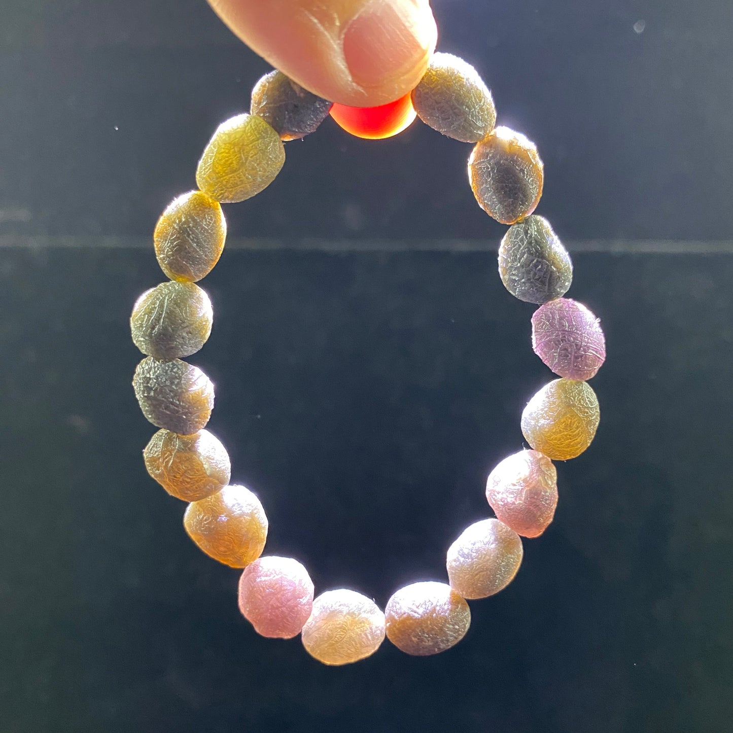 Natural Alxa Gobi Wool Ball Tendon Agate Bracelet – Raw Desert Energy