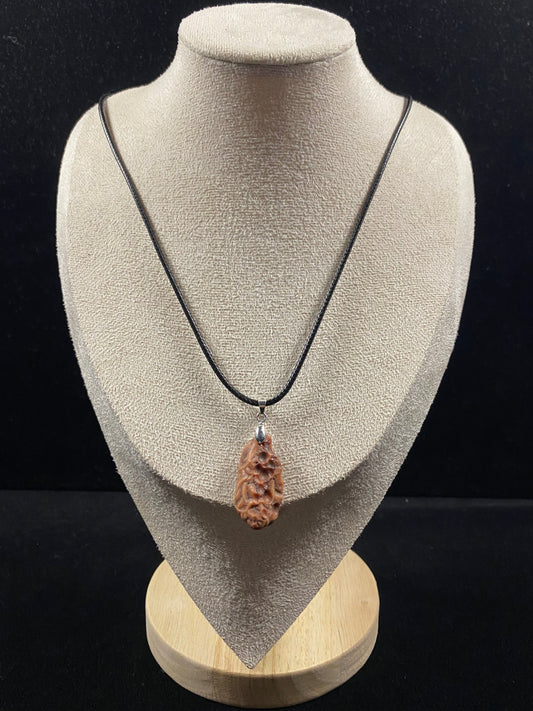 Natural Gobi Red Vein Agate Necklace Pendant – Desert Energy in Deep Red