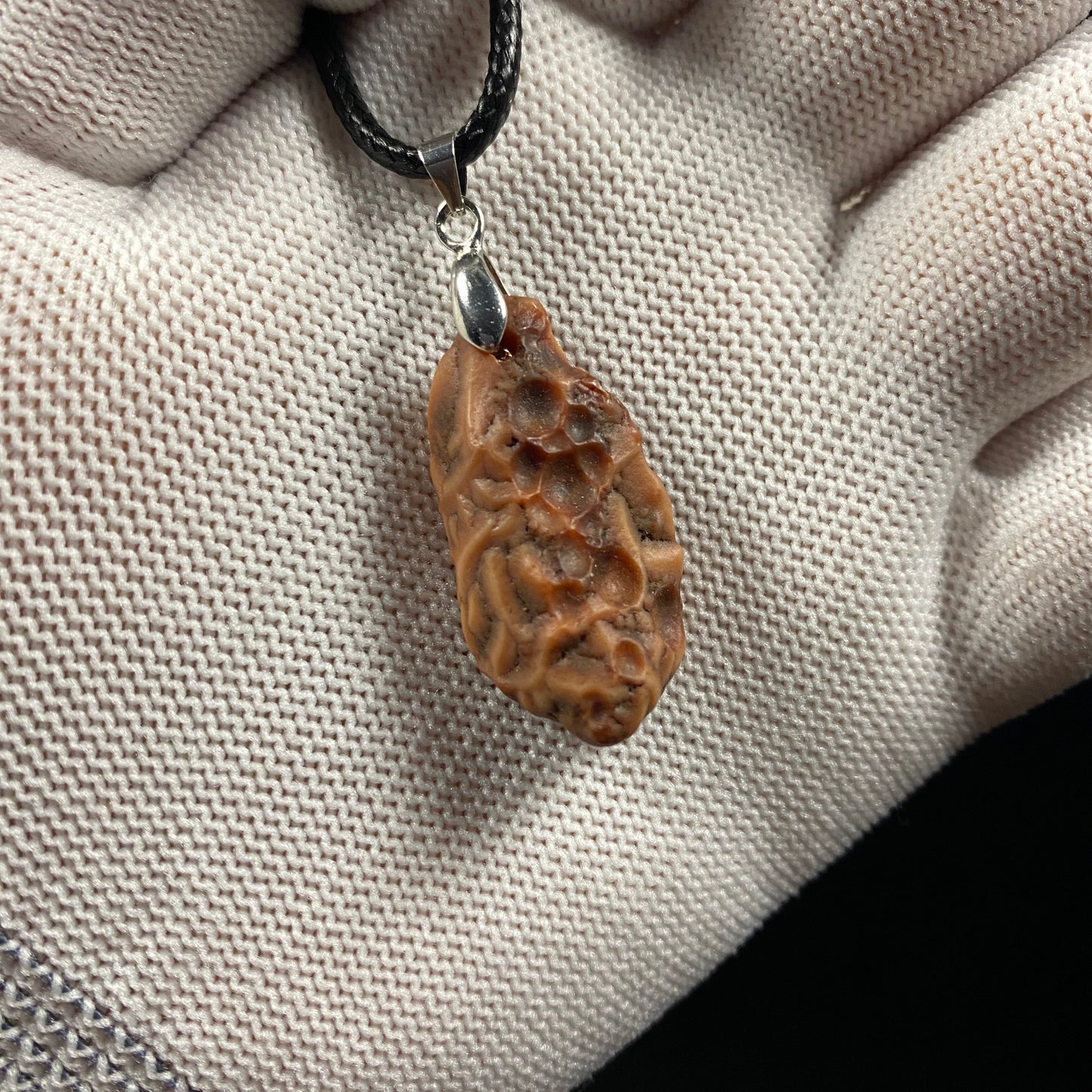 Natural Gobi Red Vein Agate Necklace Pendant – Desert Energy in Deep Red