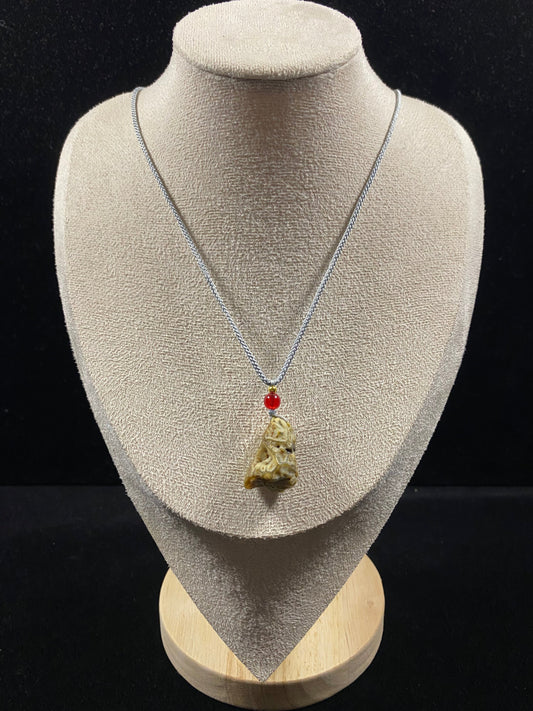 Natural Gobi Vein Agate Pendant – Handcrafted Energy Necklace