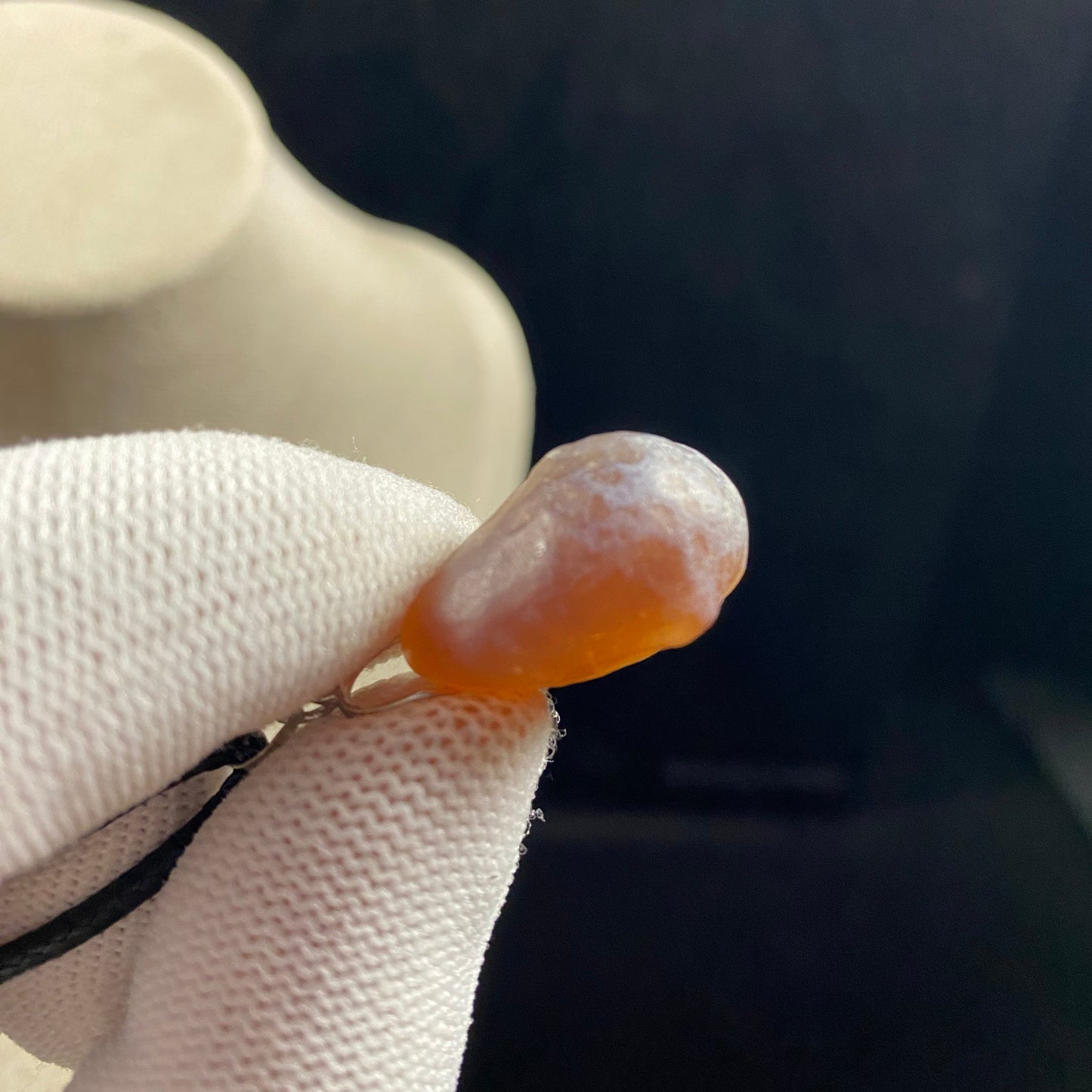 Natural Alxa Gobi Brown Sugar Heart Agate Pendant – Handcrafted Stone of Love & Strength