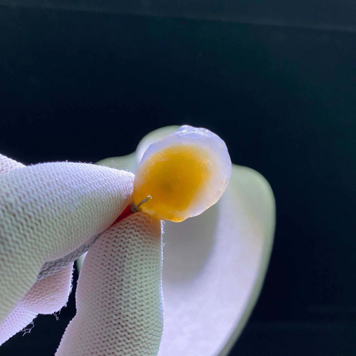 Natural Alxa Gobi Yellow Sugar Heart Agate Pendant – Sweet Energy from the Desert