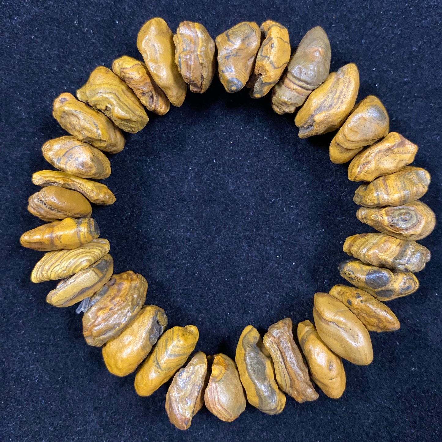 Natural Gobi Coin Raw Stone Energy Bracelet