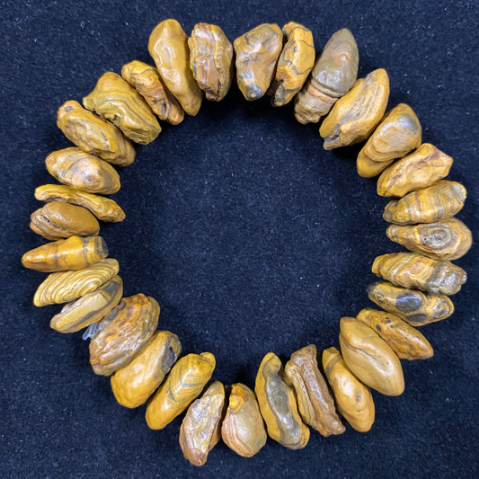 Natural Gobi Coin Raw Stone Energy Bracelet
